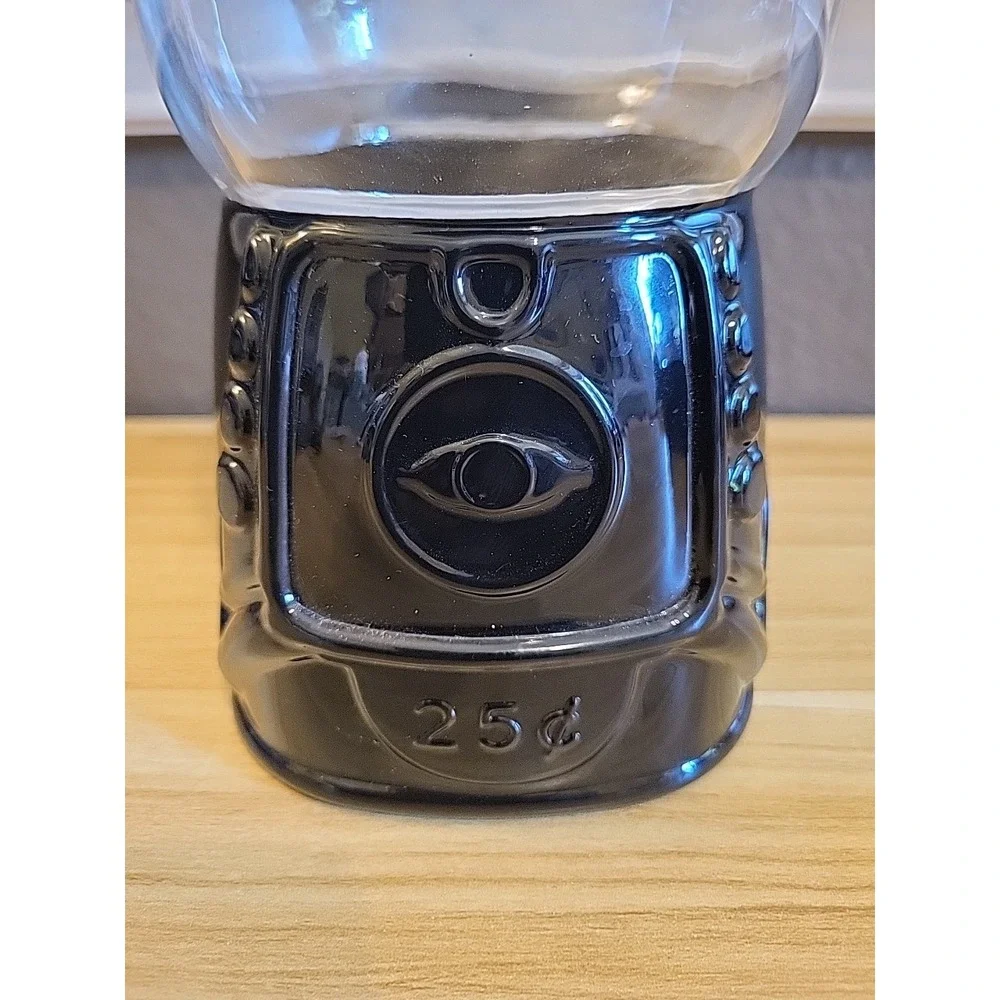 Target Halloween Black Glass Gumball Machine Candy Jar Canister All Seeing Eye